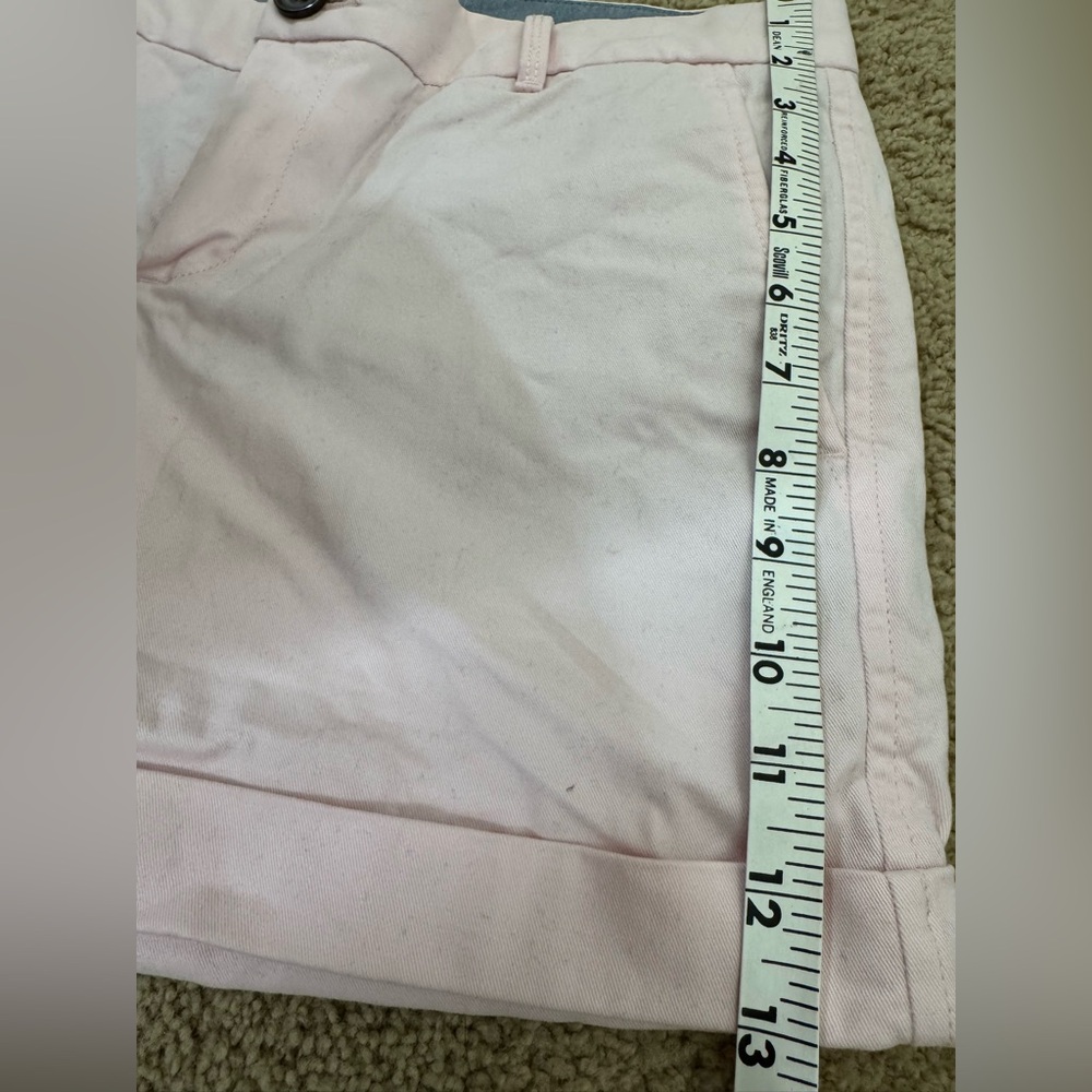 Banana Republic Light Pink Rolled-Hem Chino Shorts Size 4 Cotton - Picture 8 of 9